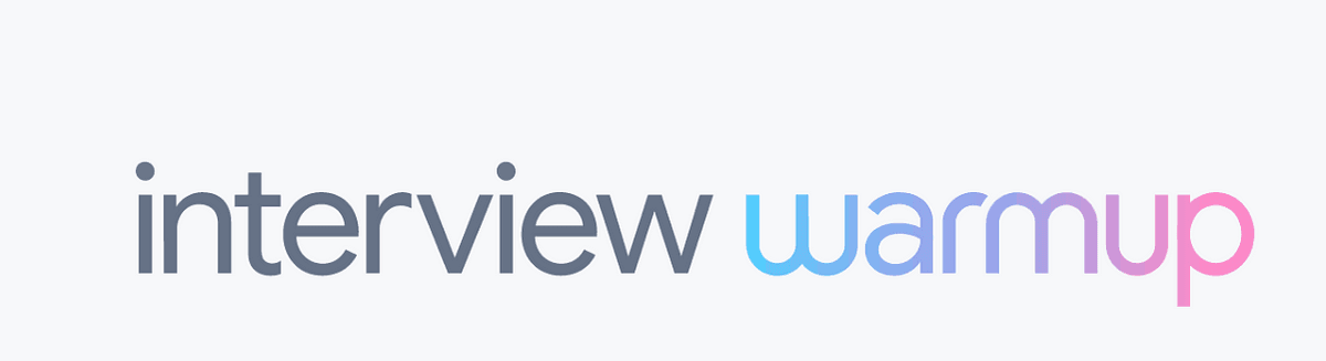 oogle Interview Warmup AI tool interface for interview preparation
